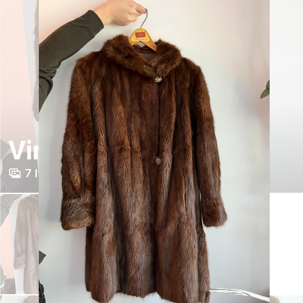 Vintage Brown Mink Fur Coat